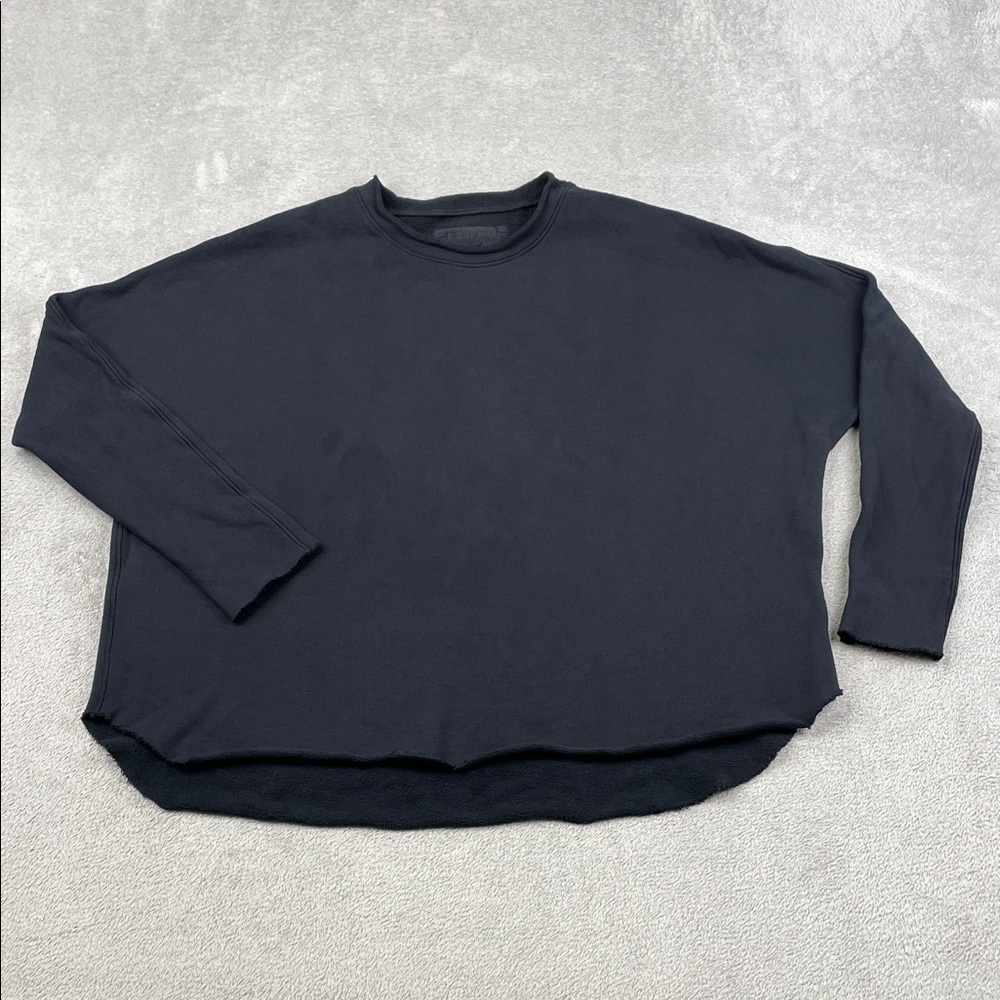Frank & Eileen S 100% Cotton Blue Anna Long Sleeve Capelet Triple Fleece FLAW